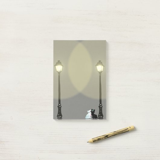 Kätzchen Post-it Klebezettel (Auf Schreibtisch)