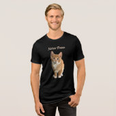 Kätzchen-Power-T-Shirt Tri-Blend Shirt (Vorderseite voll)