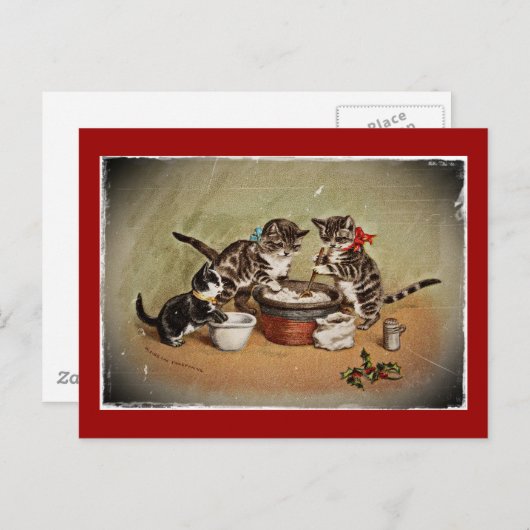 Kätzchen Pudding Postkarte (Vorne/Hinten)