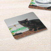 Kätzchen Rechteckiger Pappuntersetzer (angewinkelt)