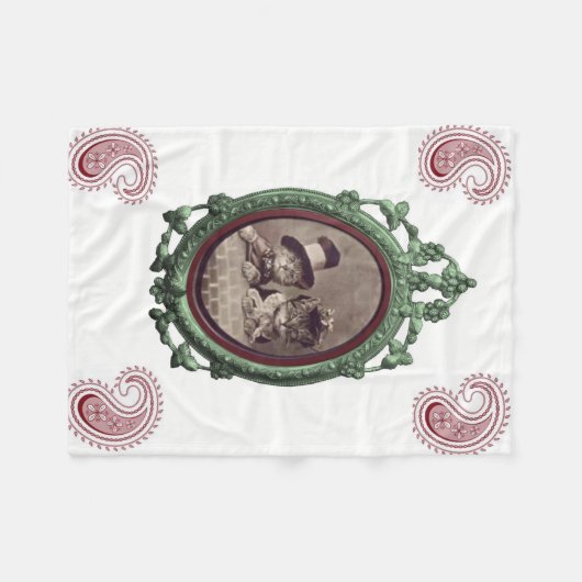 Kätzchen, rosa, Vliesdecke Fleecedecke (Vorderseite (Horizontal))