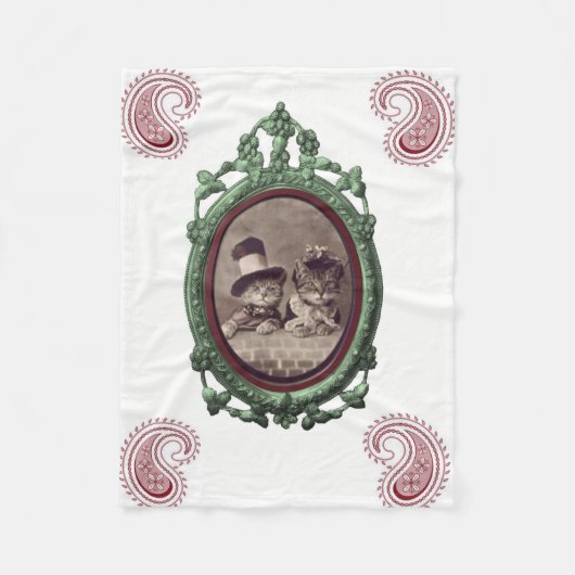 Kätzchen, rosa, Vliesdecke Fleecedecke (Vorderseite)