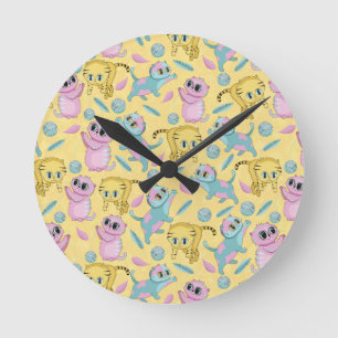 Kätzchen Runde Wanduhr