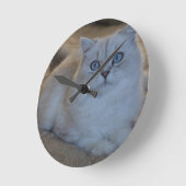 Kätzchen Runde Wanduhr (Winkel)