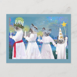 Kätzchen Santa Lucia Verarbeitung Postkarte