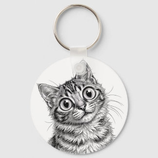 Kätzchen-Schlüsselanhänger Bengal Katze Kunst Schw Schlüsselanhänger