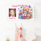 Kätzchen, Schmetterlinge, Blume und Foto Banner (Insitu)