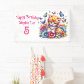 Kätzchen, Schmetterlinge und Blume Banner (Insitu)