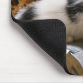 Kätzchen sitzt auf der Gießkanne Mousepad (Ecke)