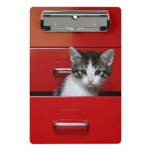 Kätzchen-Spähen Mini Klemmbrett (Vorderseite)