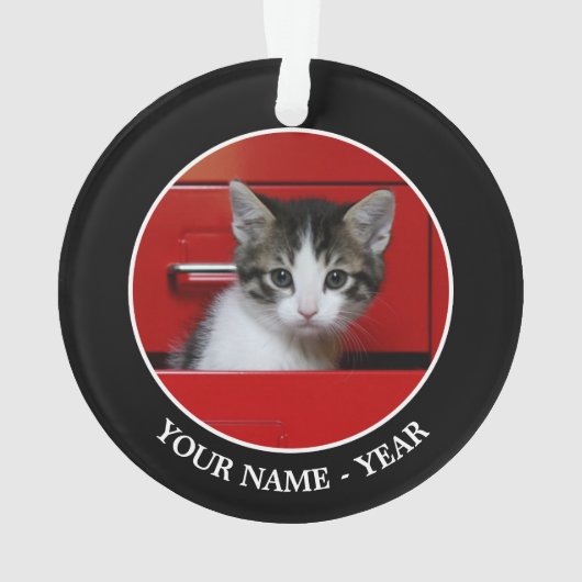 Kätzchen-Spähen Ornament (Rückseite)