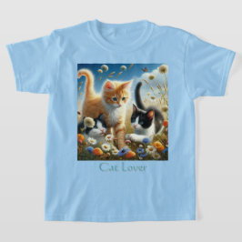Kätzchen spielen im Garten Katze Lover T-Shirt