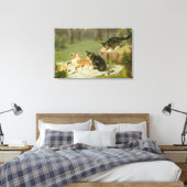Kätzchen spielen leinwanddruck (Insitu (Schlafzimmer))