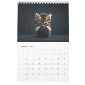 Kätzchen spielen mit Ball of Wool Kalender (Jan 2027)