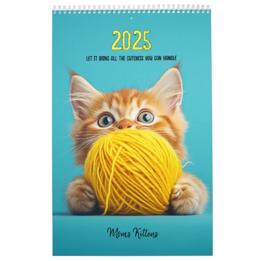 Kätzchen spielen mit Ball of Wool Kalender (Titelbild)