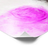 Kätzchen spielen mit rosa Garnkugel Aquarell Fotodruck (Ecke)