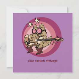 Kätzchen spielt Gitarre lustigen Cartoon