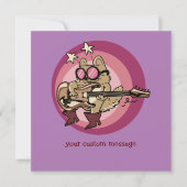 Kätzchen spielt Gitarre lustigen Cartoon (Vorderseite)