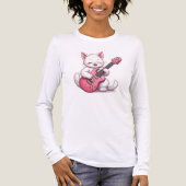 Kätzchen spielt Gitarre Tri-Blend Shirt (Vorderseite)