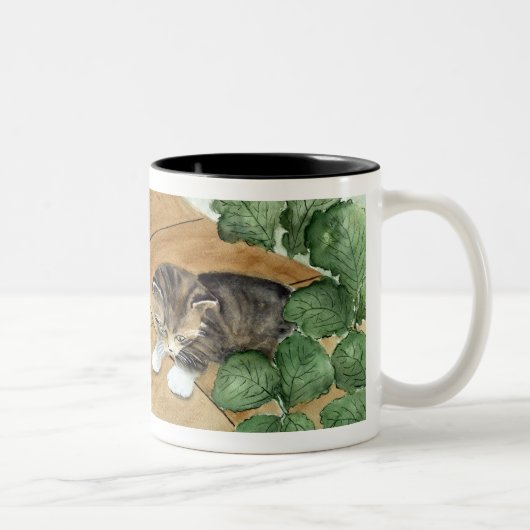 Kätzchen-Tasse Zweifarbige Tasse (Rechts)