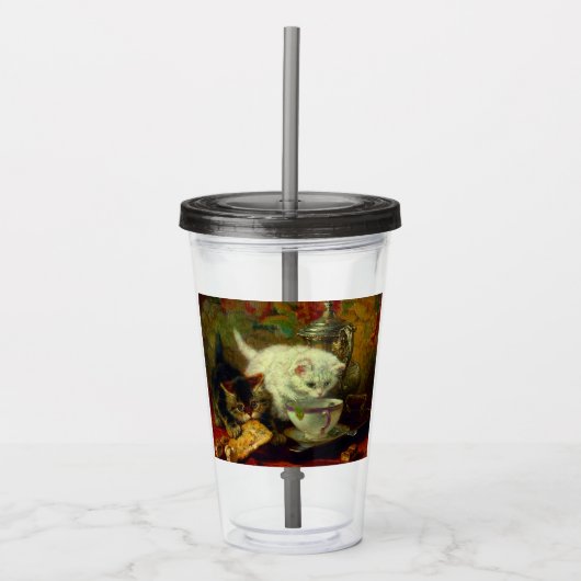 Kätzchen Tee Party Acryltrinkbecher (Vorderseite)