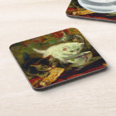 Kätzchen Tee Party Getränkeuntersetzer (Linke Seite)