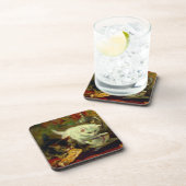 Kätzchen Tee Party Getränkeuntersetzer (Rechte Seite)