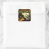 Kätzchen Tee Party Quadratischer Aufkleber (Tasche)
