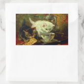 Kätzchen Tee Party Rechteckiger Aufkleber (Tasche)