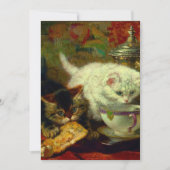 Kätzchen Tee Party Save The Date (Vorderseite)