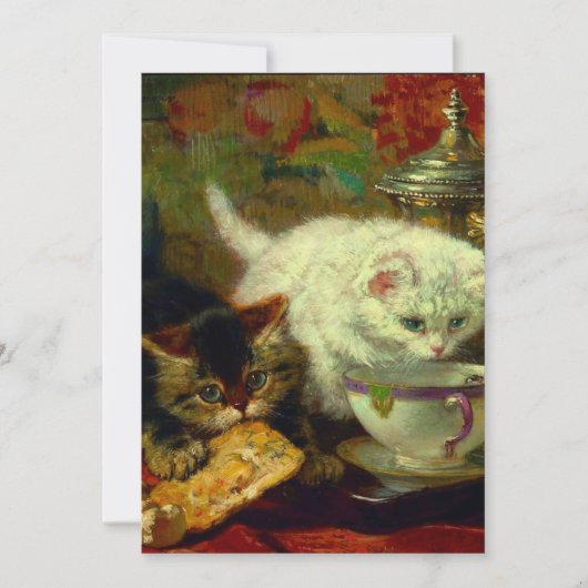 Kätzchen Tee Party Save The Date (Vorderseite)