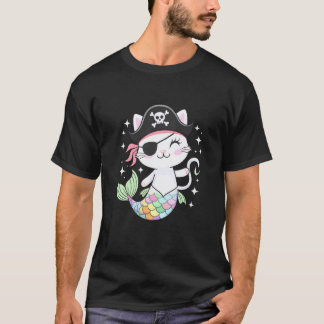 Kätzchen Tierbesitzer Pirat Meerjungfrau Katzenlie T-Shirt