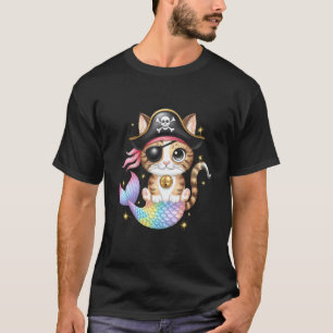 Kätzchen Tierbesitzer Pirat Meerjungfrau Katzenlie T-Shirt