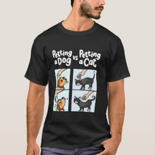 Kätzchen-Tierliebhaber-Meme Streicheln eines Hunde T-Shirt