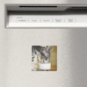 Kätzchen trinkt Milch aus Glas Magnet (In Situ (Geschirrspüler))