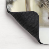 Kätzchen trinkt Milch aus Glas Mousepad (Ecke)