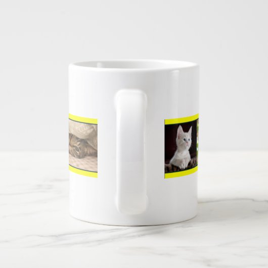 Kätzchen überall Jumbo-Tasse (Rückseite)