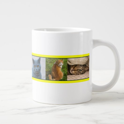 Kätzchen überall Jumbo-Tasse (Rechts)