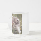 Kätzchen-und Baby-Küken-Tasse Mattglastasse (Vorderseite Links)