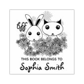Kätzchen und Bunny Girls Kinder Dieses Buch gehört Gummistempel (Prägung)