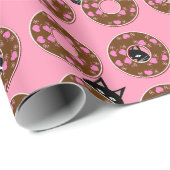 Kätzchen und Doughnut Black Cats Neuheit Geschenkpapier (Rolleneckpunkt)