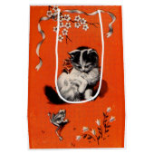 Kätzchen und Frosch Mittlere Geschenktüte (Rückseite)