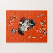 Kätzchen und Frosch Puzzle (Horizontal)