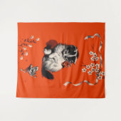 Kätzchen und Frosch Wandteppich (Vorderseite (Horizontal))