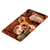 Kätzchen und Gitarre - Die Musiker Vintag Magnet (Linke Seite)