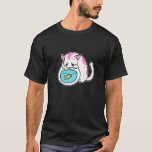 Kätzchen und Goldfisch Katzenmutter T-Shirt