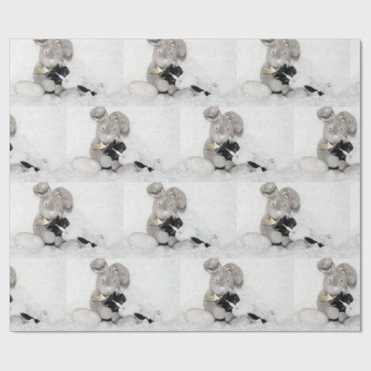 Kätzchen und Häschen Geschenkpapier (Flach)