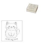 Kätzchen und Herz, personalisiert Gummistempel (Stempel)