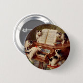 Kätzchen und Klavier Button (Vorne & Hinten)
