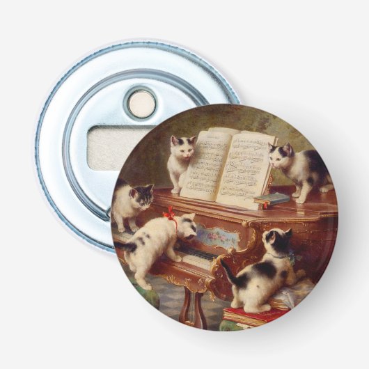Kätzchen und Klavier Flaschenöffner (Vorderseite)